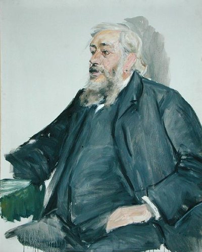 Tweede Studie van Professor Justus Brinckmann door Max Liebermann